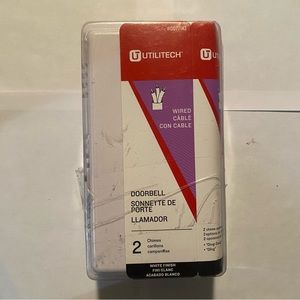 Utilitech Wired Doorbell with 2 Chimes White Finish